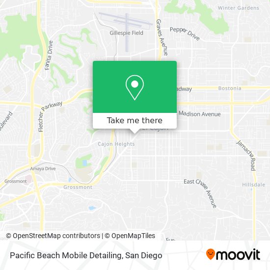 Pacific Beach Mobile Detailing map