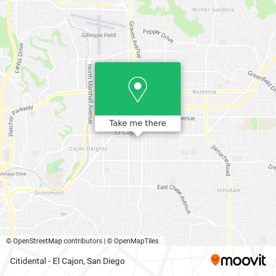 Citidental - El Cajon map