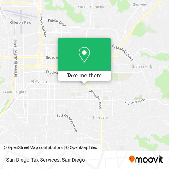 San Diego Tax Services map