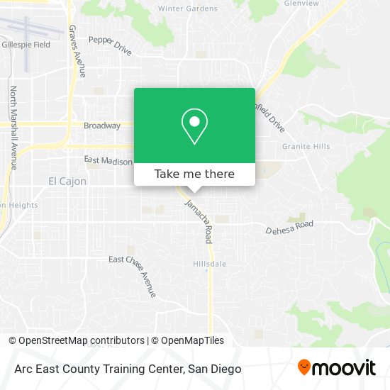 Arc East County Training Center map