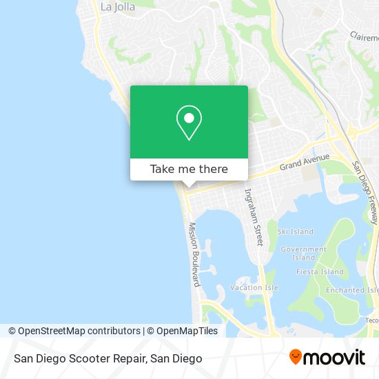 San Diego Scooter Repair map