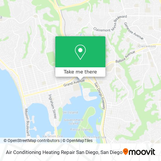 Mapa de Air Conditioning Heating Repair San Diego