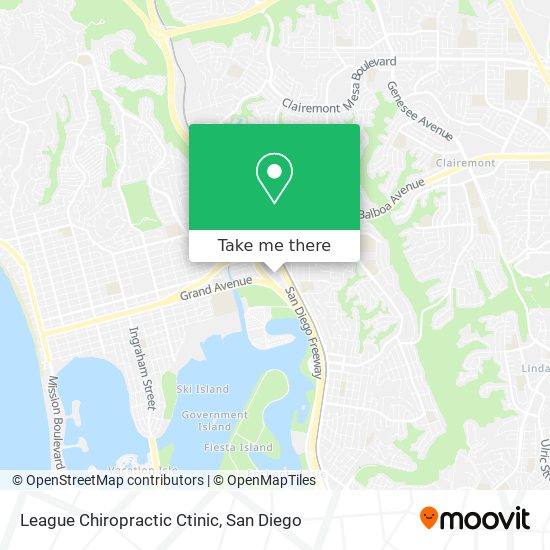 League Chiropractic Ctinic map