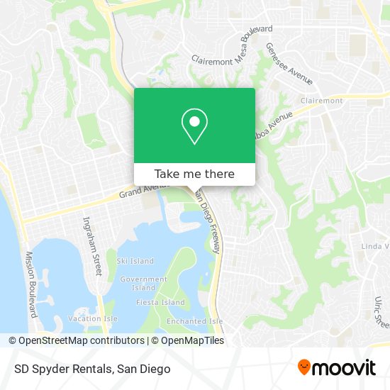 SD Spyder Rentals map