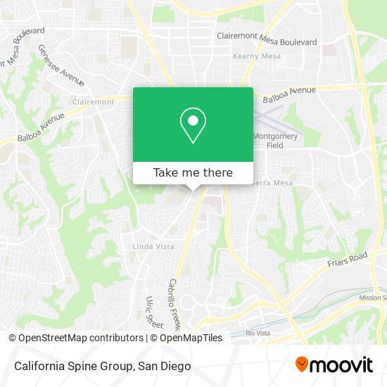 California Spine Group map