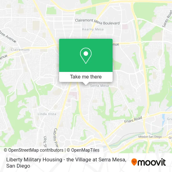 Liberty Military Housing - the Village at Serra Mesa map
