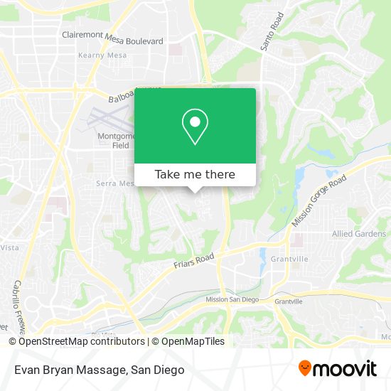 Evan Bryan Massage map