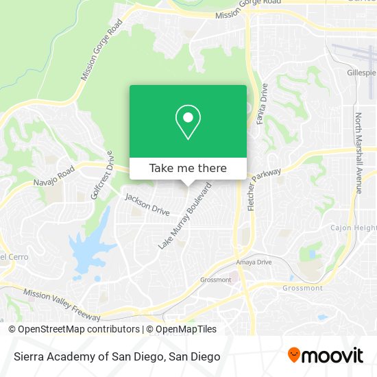 Sierra Academy of San Diego map