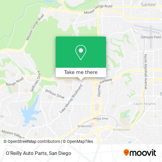 O'Reilly Auto Parts map