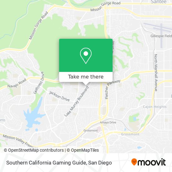 Mapa de Southern California Gaming Guide