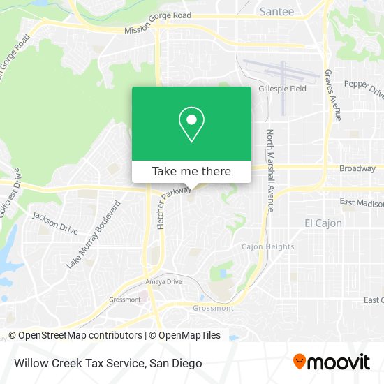 Mapa de Willow Creek Tax Service