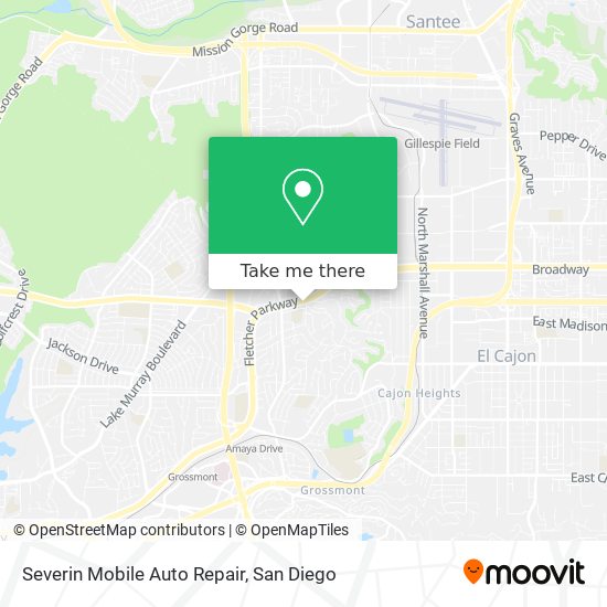 Severin Mobile Auto Repair map