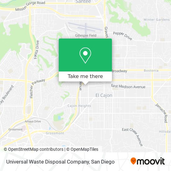 Universal Waste Disposal Company map