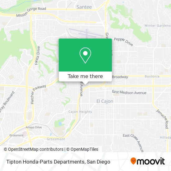 Mapa de Tipton Honda-Parts Departments