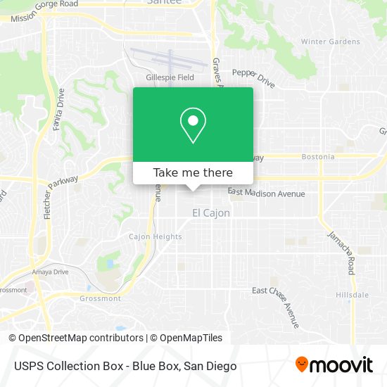 USPS Collection Box - Blue Box map