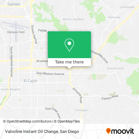 Valvoline Instant Oil Change map