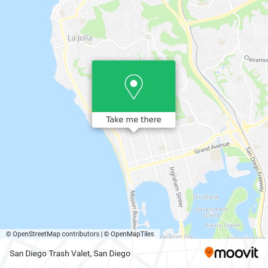 Mapa de San Diego Trash Valet