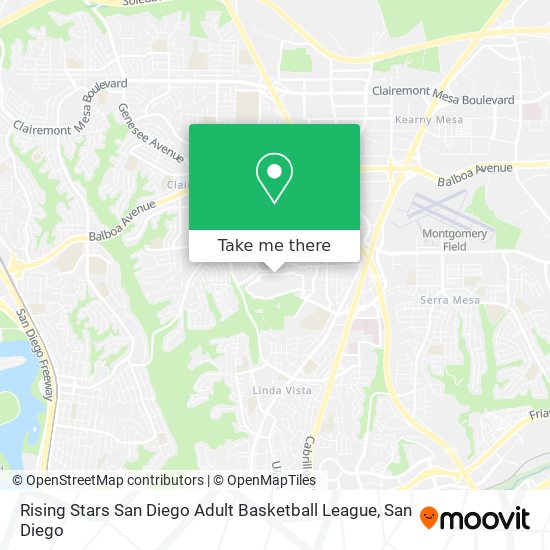 Mapa de Rising Stars San Diego Adult Basketball League