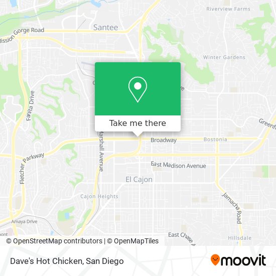 Dave's Hot Chicken map