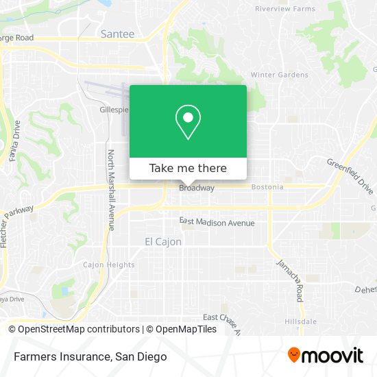 Mapa de Farmers Insurance