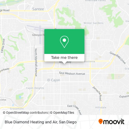 Blue Diamond Heating and Air map