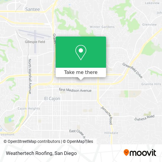 Weathertech Roofing map