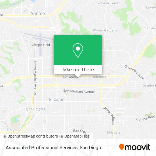 Associated Professional Services map