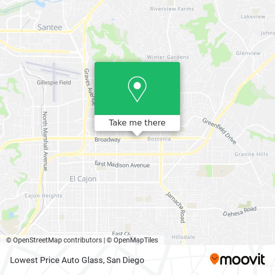 Lowest Price Auto Glass map