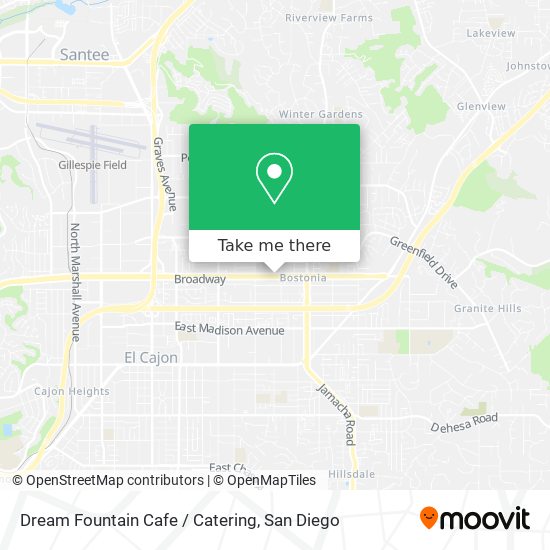 Dream Fountain Cafe / Catering map