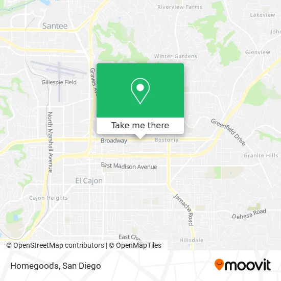 Mapa de Homegoods