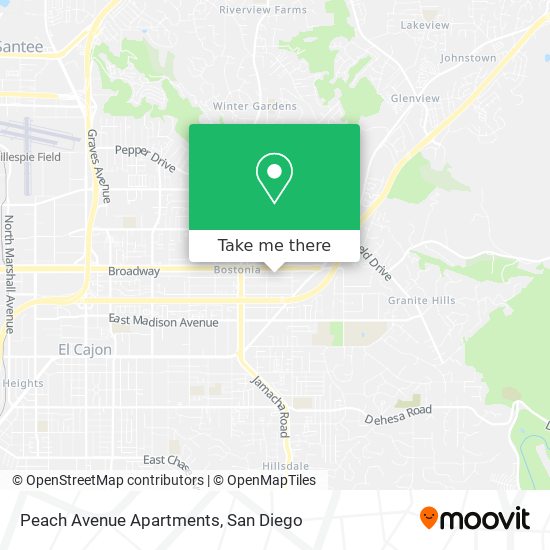 Peach Avenue Apartments map