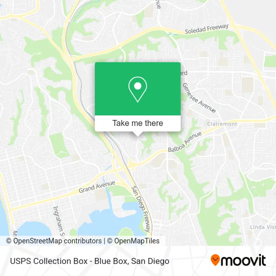 Mapa de USPS Collection Box - Blue Box