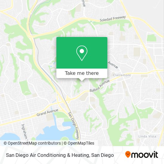 Mapa de San Diego Air Conditioning & Heating