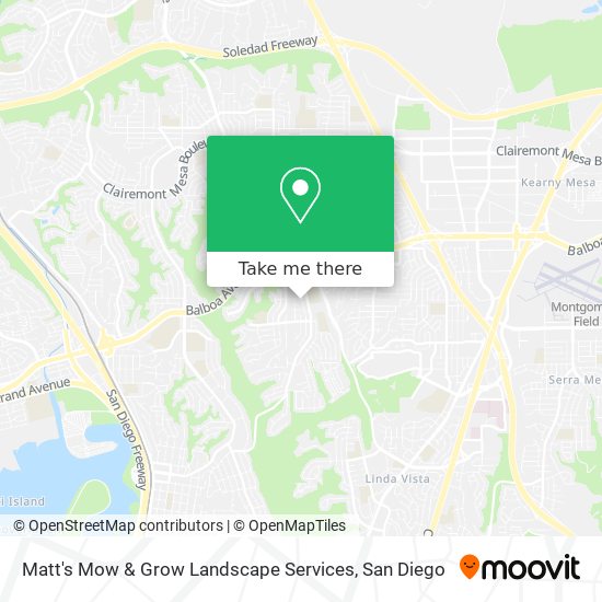 Mapa de Matt's Mow & Grow Landscape Services