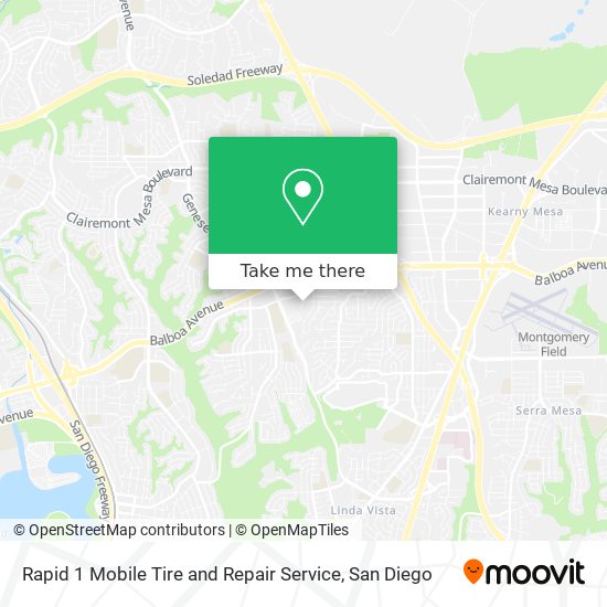 Rapid 1 Mobile Tire and Repair Service map