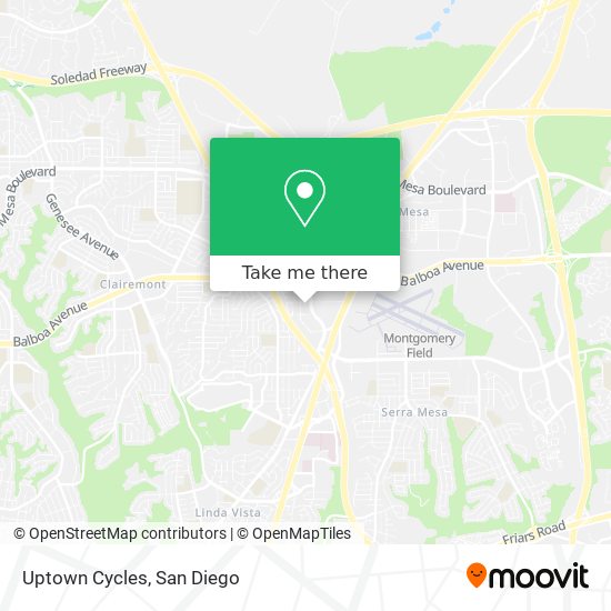 Uptown Cycles map