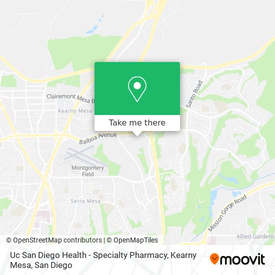 Uc San Diego Health - Specialty Pharmacy, Kearny Mesa map