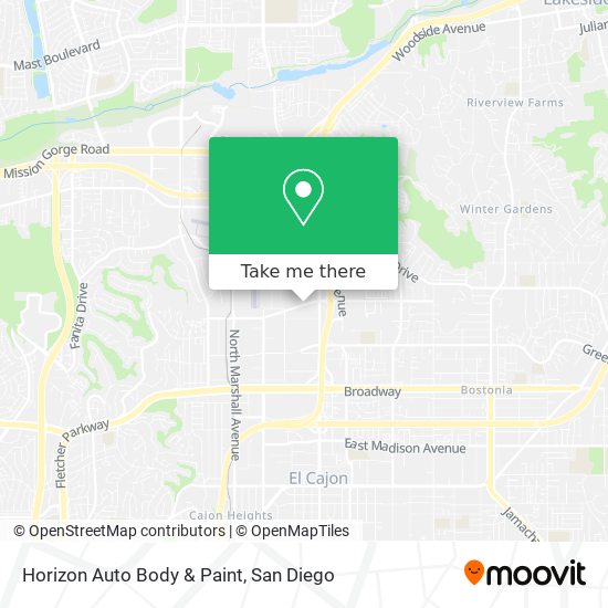 Mapa de Horizon Auto Body & Paint