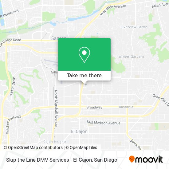 Mapa de Skip the Line DMV Services - El Cajon