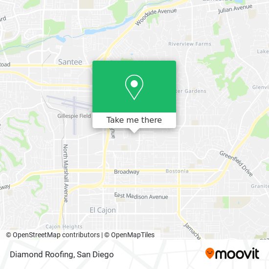 Diamond Roofing map