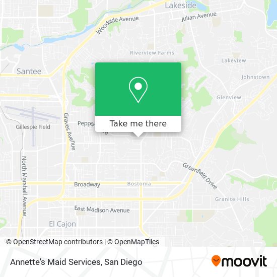Annette's Maid Services map
