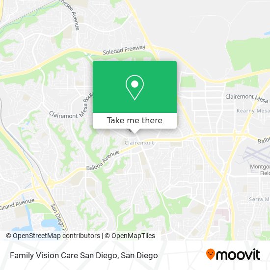 Mapa de Family Vision Care San Diego