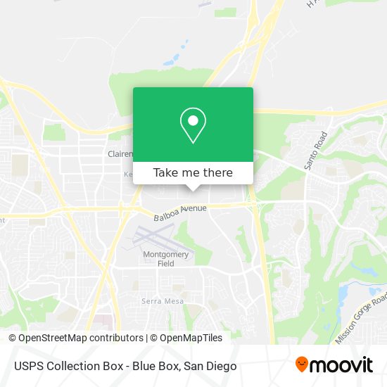 USPS Collection Box - Blue Box map