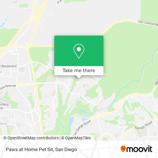 Mapa de Paws at Home Pet Sit