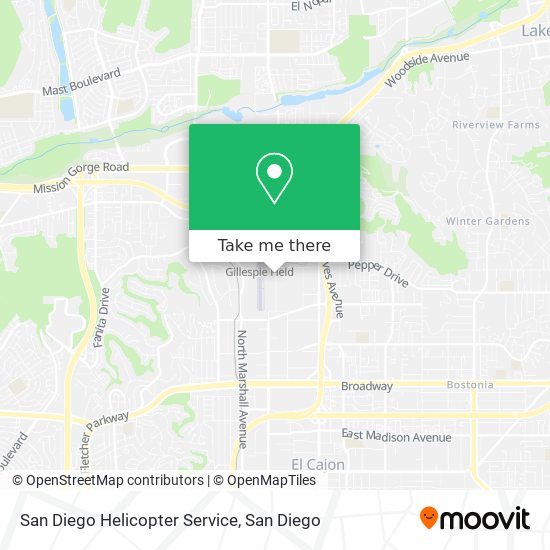 Mapa de San Diego Helicopter Service