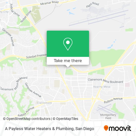 A Payless Water Heaters & Plumbing map