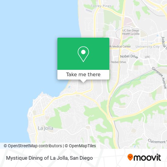 Mapa de Mystique Dining of La Jolla