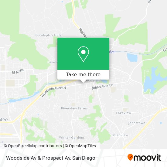 Woodside Av & Prospect Av map