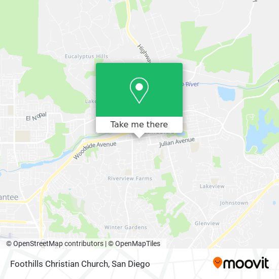 Foothills Christian Church map