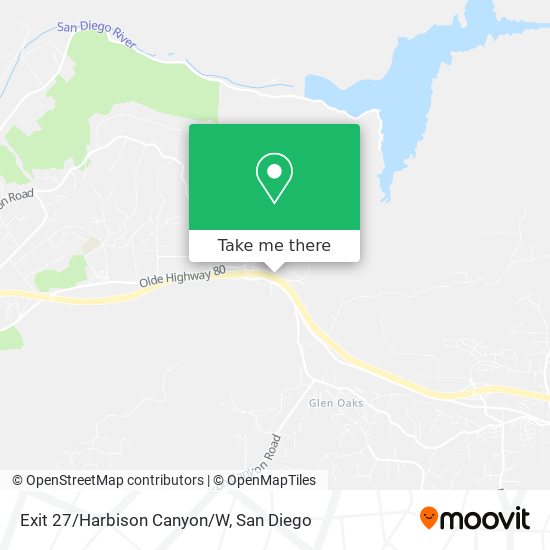 Mapa de Exit 27/Harbison Canyon/W